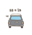 ゆるゆるクラシックカー(grey/線あり)（個別スタンプ：26）