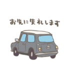 ゆるゆるクラシックカー(grey/線あり)（個別スタンプ：27）