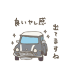 ゆるゆるクラシックカー(grey/線あり)（個別スタンプ：28）