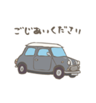 ゆるゆるクラシックカー(grey/線あり)（個別スタンプ：30）