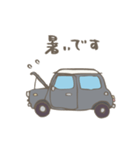 ゆるゆるクラシックカー(grey/線あり)（個別スタンプ：32）