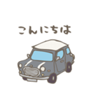 ゆるゆるクラシックカー(grey/線あり)（個別スタンプ：34）
