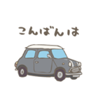 ゆるゆるクラシックカー(grey/線あり)（個別スタンプ：35）