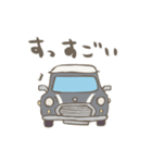 ゆるゆるクラシックカー(grey/線あり)（個別スタンプ：36）