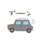 ゆるゆるクラシックカー(grey/線あり)（個別スタンプ：37）
