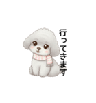 ふわふわトイプードル グレー（日常会話）（個別スタンプ：7）