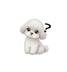 ふわふわトイプードル グレー（日常会話）（個別スタンプ：18）