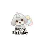 ふわふわトイプードル グレー（日常会話）（個別スタンプ：35）