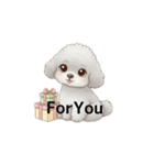 ふわふわトイプードル グレー（日常会話）（個別スタンプ：37）