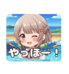 エプロンと水鉄砲セットみなみ（個別スタンプ：28）