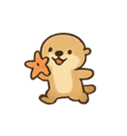 ラッコとヒトデのビーチ日和（個別スタンプ：3）