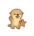 ラッコとヒトデのビーチ日和（個別スタンプ：4）