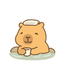 カピバラ 温泉リラックス（個別スタンプ：1）