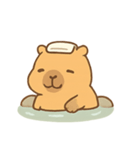 カピバラ 温泉リラックス（個別スタンプ：4）