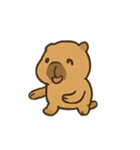 雨の日カピバラとひよこ（個別スタンプ：9）