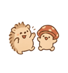 はりねずみときのこのもりピクニック（個別スタンプ：2）