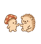 はりねずみときのこのもりピクニック（個別スタンプ：5）