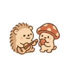 はりねずみときのこのもりピクニック（個別スタンプ：6）