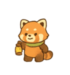 レッサーパンダとカエデのあき（個別スタンプ：4）