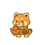 レッサーパンダとカエデのあき（個別スタンプ：6）