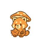 レッサーパンダとカエデのあき（個別スタンプ：8）