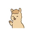 ふわふわアルパカフレンド（個別スタンプ：1）