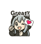 可愛い銀髪の女の子（個別スタンプ：3）