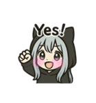 可愛い銀髪の女の子（個別スタンプ：4）