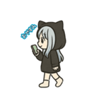 可愛い銀髪の女の子（個別スタンプ：6）