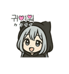 可愛い銀髪の女の子（個別スタンプ：10）
