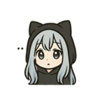 可愛い銀髪の女の子（個別スタンプ：11）