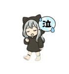 可愛い銀髪の女の子（個別スタンプ：14）