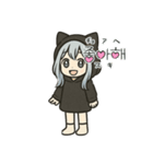 可愛い銀髪の女の子（個別スタンプ：15）