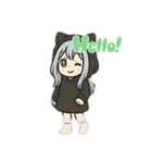 可愛い銀髪の女の子（個別スタンプ：16）