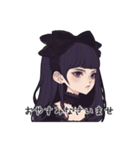 ゴシックファッションの女の子スタンプ（個別スタンプ：4）