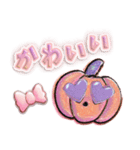【Vol.EX2】ハロウィン キラキラシール風（個別スタンプ：4）