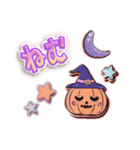 【Vol.EX2】ハロウィン キラキラシール風（個別スタンプ：7）