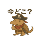 シュールな海賊のアルマジロのスタンプ 001（個別スタンプ：37）