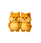 双子のぽっちゃり柴犬3（個別スタンプ：24）