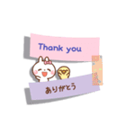 ❤️うごく！付箋の気遣いトーク[ 英＆和 ]（個別スタンプ：4）