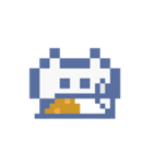 動くドットねこ！！3 白猫（個別スタンプ：17）
