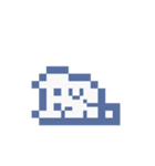 動くドットねこ！！3 白猫（個別スタンプ：22）