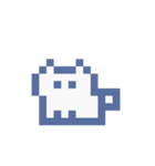 動くドットねこ！！3 白猫（個別スタンプ：24）