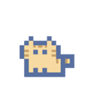 動くドットねこ！！3 茶トラ猫（個別スタンプ：24）