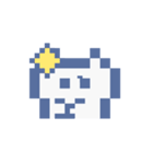 動くドットねこ！！4 白猫（個別スタンプ：2）