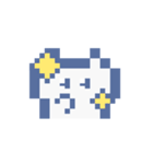 動くドットねこ！！4 白猫（個別スタンプ：3）