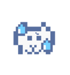 動くドットねこ！！4 白猫（個別スタンプ：4）
