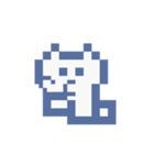 動くドットねこ！！4 白猫（個別スタンプ：12）