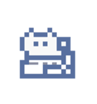 動くドットねこ！！4 白猫（個別スタンプ：20）