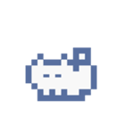 動くドットねこ！！4 白猫（個別スタンプ：22）